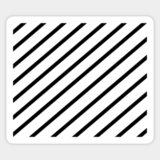 Diagonal lines - Black and white. Sticker